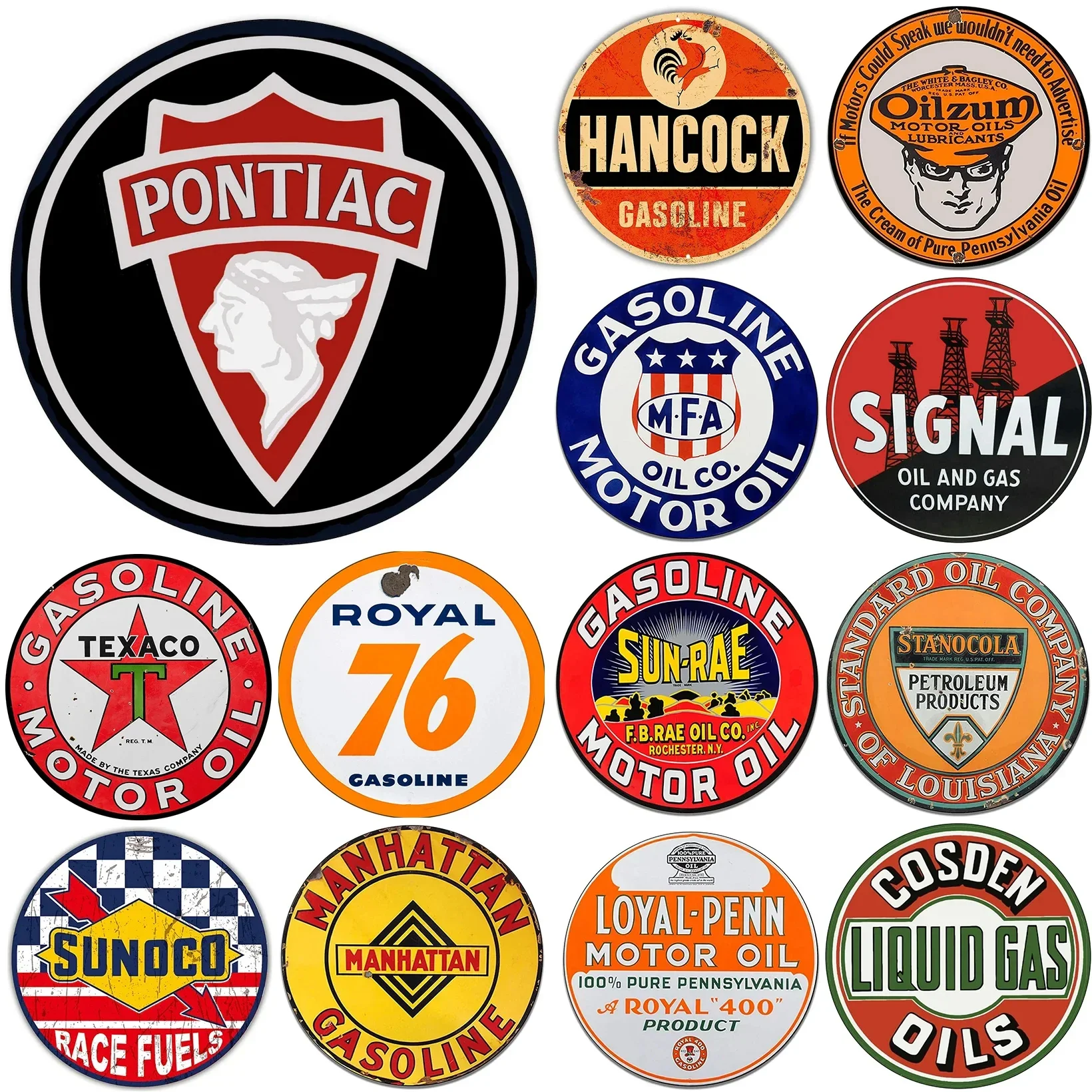 Car Accessories On Amazon - Car Stickers Personality Motor Oil Round