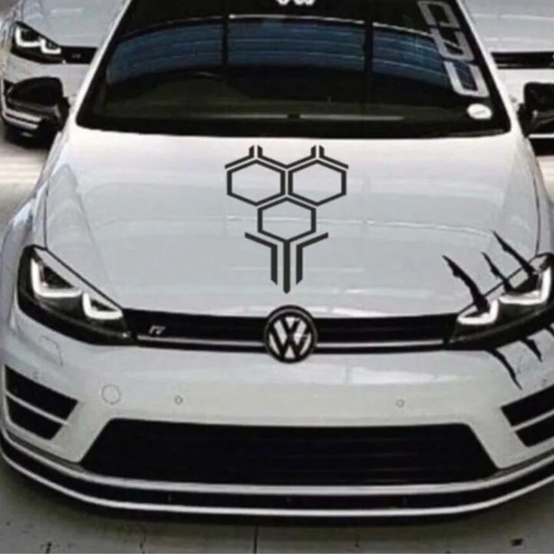 Car Accessories On Amazon - Honeycomb Upper Cowl Car Vinyl Decals