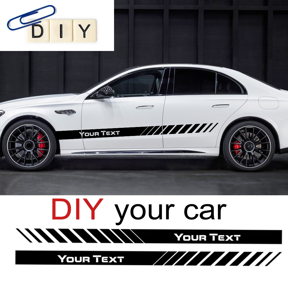 Car Accessories On Amazon - Custom Text Car Side Door Stripe