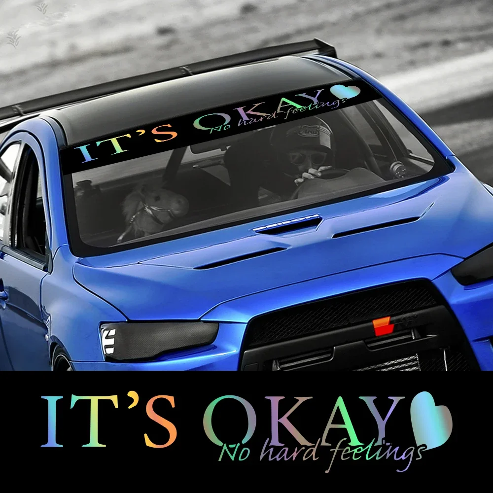 Car Accessories Banner - Car Sticker No Hard Feelings It's
