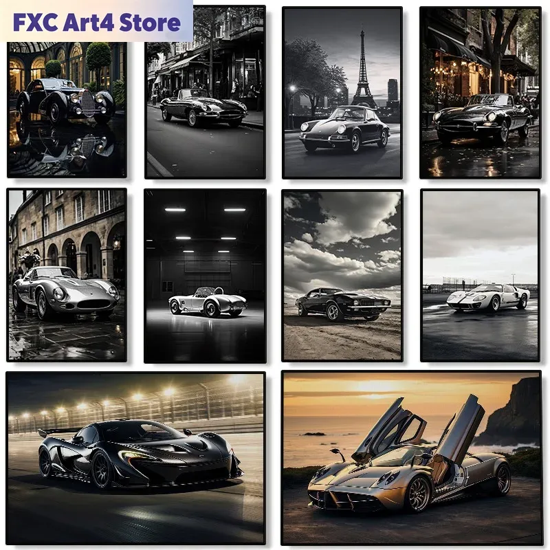 Car Accessories Brand - Frameless Modern Famous Brand Cars Poster