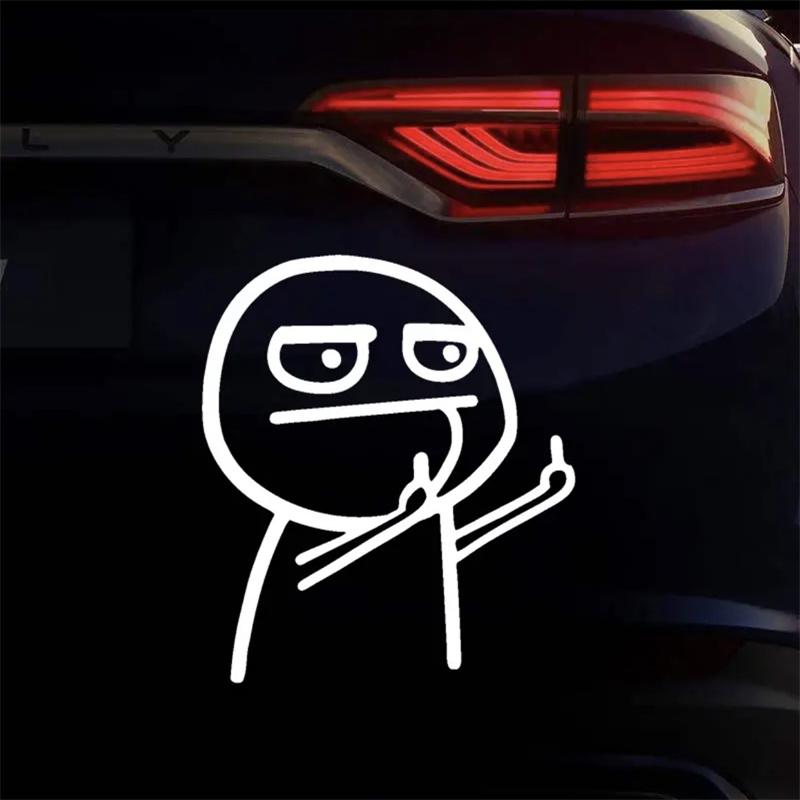 Cartoon Funny Middle Finger Re - Car Accessories On Amazon review and price