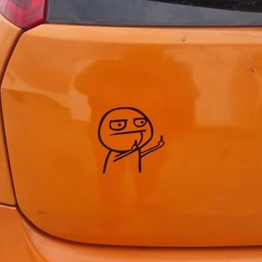 Cartoon Funny Middle Finger Re - Car Accessories On Amazon review and price
