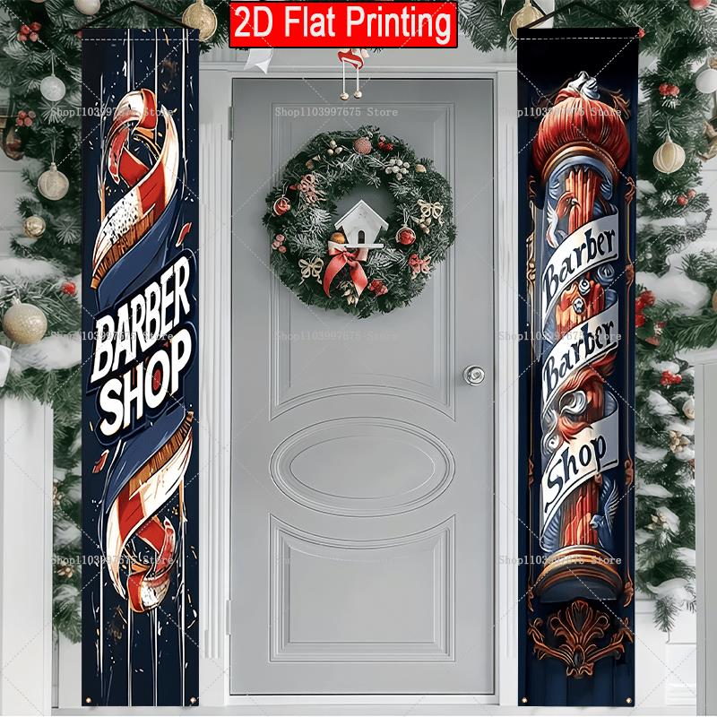 2D Barber Shop Text Logo Door  - Car Accessories Banner review and price
