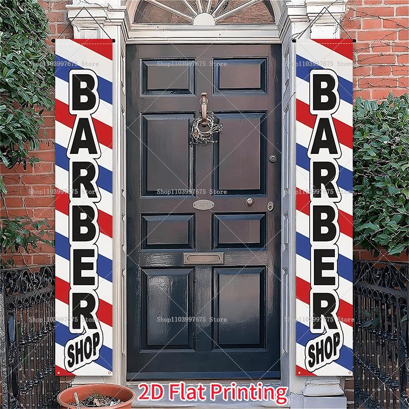 2D Barber Shop Text Logo Door  - Car Accessories Banner review and price
