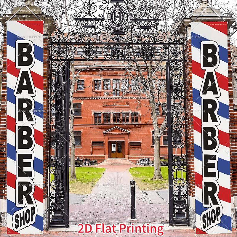 2D Barber Shop Text Logo Door  - Car Accessories Banner review and price